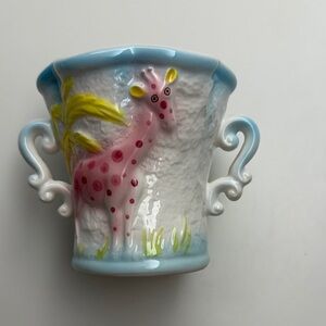 Relpo ceramic Giraffe nursery planter